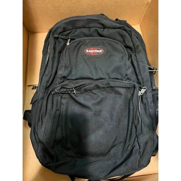 EASTPAK Black backpack duffel bag Travel Zip Closure - Picture 1 of 5